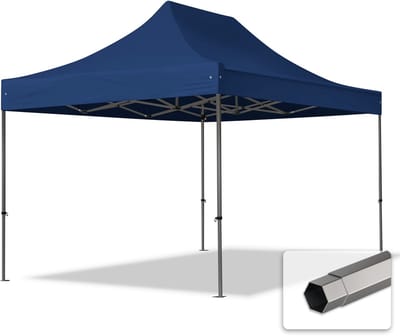 3x4,5 m Easy Up partytent Vouwpaviljoen, PREMIUM staal 40mm, blauw