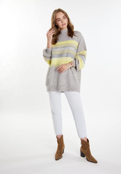 IZIA Jumper Dames Grijs Veelkleurig