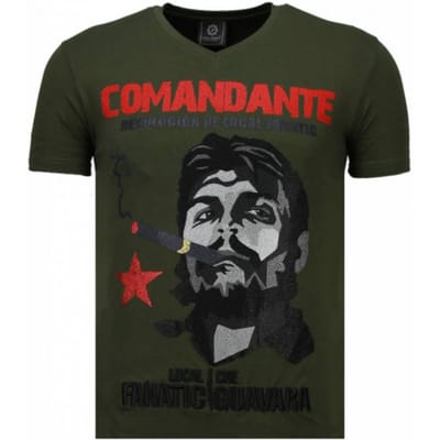 Local Fanatic Che guevara comandante rhinestone t-shirt