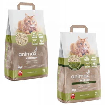 Animax - Kattenbakvulling 2 x 7L - Klonterende strooisel groene thee en klassiek