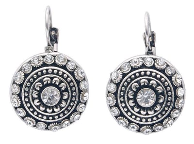 Behave - Oorbellen met ronde steentjesvorm - bohemian glamour stijl