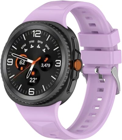 Strap-it Siliconen 'Diamond' bandje met gespsluiting geschikt voor Samsung Galaxy Watch 9 (40/44mm) / Watch 8 (40/44mm) / 8 Classic (46mm) - lila