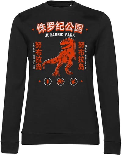 Jurassic Park - Isla Nublar Girly dames-sweatshirt, zwart