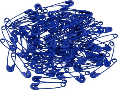 Veiligheidsspelden - Kleine spelden - Kleding repareren - Stevig metaal - 100 stuks - Blauw