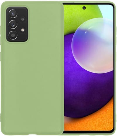 Hoesje - Geschikt voor Samsung Galaxy A52 - Sterk & Shockproof - Siliconen Case - Hoes Cover - Telefoonhoes - Groen