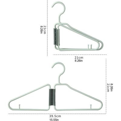 Draagbare kleerhanger Handdoekrek Kledinghangers Thuisopslaghaken Opvouwbare kleerhanger Verdikte hanger Ruimtebesparend groen
