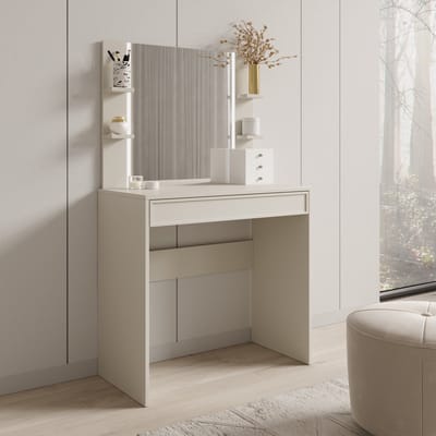 Meubella - Dominica - Kaptafel - Beige - 80x40 cm