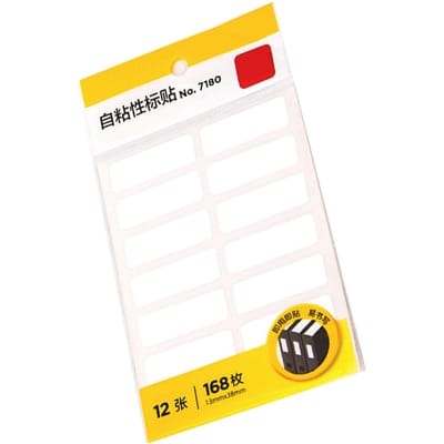 168 Stuks Witte Zelfklevende Etiketten 13x38mm Hoge Kleefkracht Langdurig Verwijderbare Blanco Sticker white