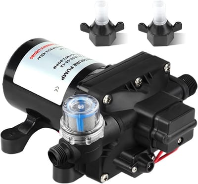 Waterpomp Motorhome - Caravan Pomp - Vers Water - Zelfaanzuigend Stil - 11.4 Liter/Min - Zwart