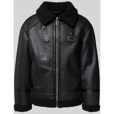 regular fit jack jas in leerlook