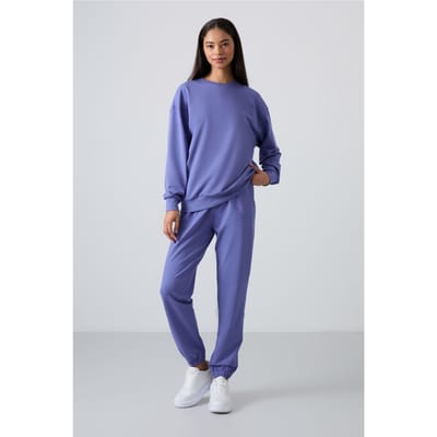 Oversized Sweatshirt en Elastische Boord Broek Set