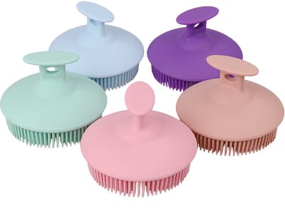 5 stuks Siliconen Badborstel Voor Lichaamsmassage Ergonomische Exfoliërende Scrubber Voor Zachte Huidverzorging Gemakkelijk Gebruik Badkamer Voor Dode Huidverwijdering Relaxatie