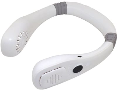 Nekventilator - Wit - Nekventilator met LED-display - 5 windsnelheden - Geschikt voor buitenactiviteiten - Perfect zomercadeau