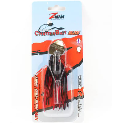 Zman Chatterbait Elite 3/8 oz Zinkend Kunstaas Zwart Rood (1515)