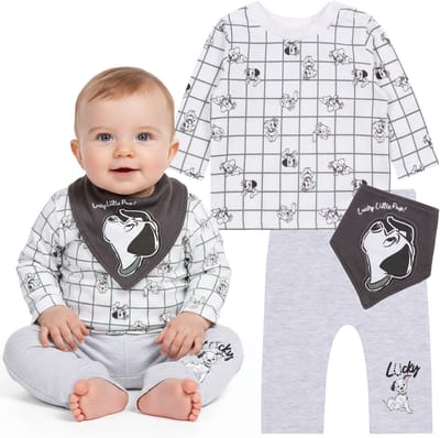Disney 101 Dalmatiërs BABY'S, zachte set voor jongens, KATOENEN set