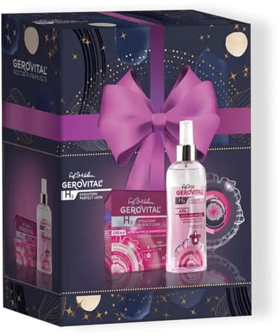 Gerovital H3 Evolution Perfect Look Giftset – Hydraterende Gezichtscrème & Micellair Water – Hyaluronzuur & Wilde Rozenolie – Complete Anti-Aging Verzorgingsroutine
