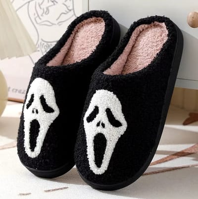 Budino® Halloween Pantoffels - Smiley Sloffen - Pantoffels - Sloffen - Dames en Heren - Scream Doodskop - Maat 37/38
