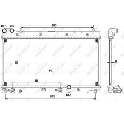 Radiator, motorkoeling NRF 53110