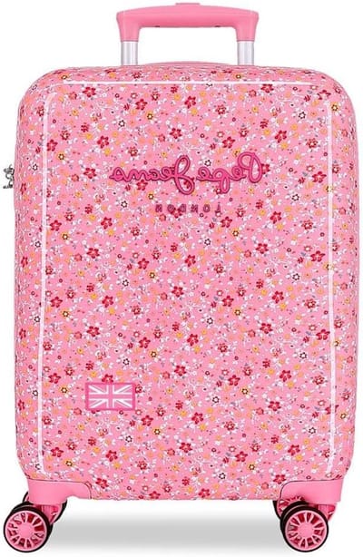 Handbagage Koffer - Reiskoffer Trolley - Veilig Reizen - TSA Slot - 55 x 38 x 20 cm - Roze