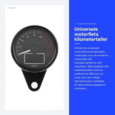 Dailygoods- Kilometerteller Digitale LCD - Snelheidsmeter 0-160 km/u - Waterdicht - Achtergrondverlichting - Robuuste Behuizing - Hoge Precisie