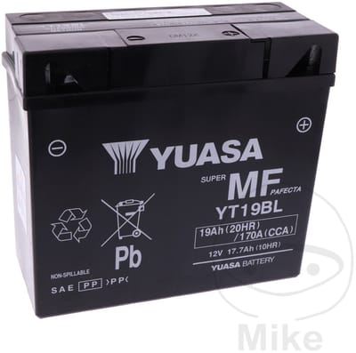 accu yuasa voor motorfiets bmw 650 r 65 ls 1982-1985 yt19bl 12v 19ah nieuw