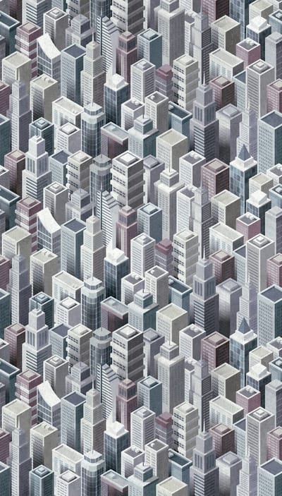 WOLKENKRABBER 3D FOTOBEHANG | Herhaalbaar Patroon - 1,59 x 2,80 meter - A.S. Création Metropolitan Stories "The Wall"