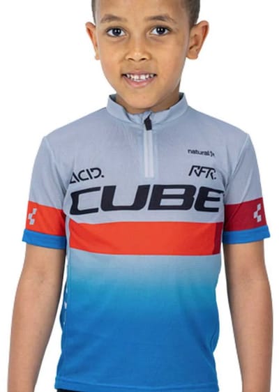 Cube Teamline Rookie Korte Mouw Wielertrui Blauw 2XS Jongens,Meisjes
