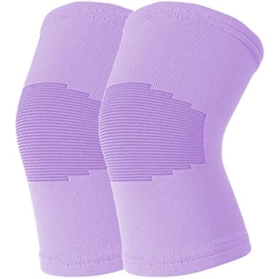 2 Pièces Genouillères Coudières Protège-Poignets Chevillères pour Filles Garçons Activités Extérieures Patinage Vélo Support de Genou Équipement de Sécurité S violet