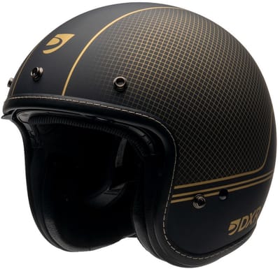 MOTOBLOUZ ELEMENT SUGAR HILL Scooterhelm - Motorhelm - Jet Helm voor Vespa, Scooter, Motor Brommer & Snorfiets - Zwart - L
