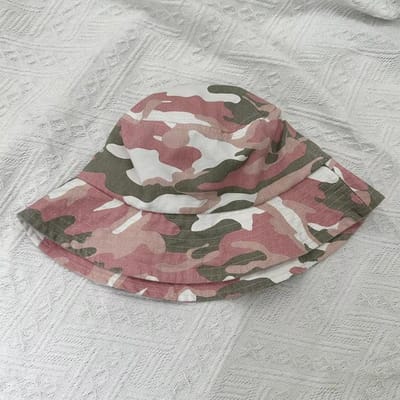 1 Stuk Gewassen Katoen Camouflage Bucket Hoed Voor Mannen En Vrouwen Buiten Reizen Casual Zon Hoed Panama Visser Hoeden Bob One Size gray