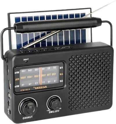 Draagbare Radio - Solar Radio - Muziek Luisteren - Met Bluetooth - Niet gespecificeerd - Zwart
