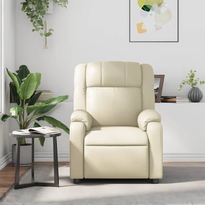 vidaXL - Massagestoel - verstelbaar - kunstleer - crème
