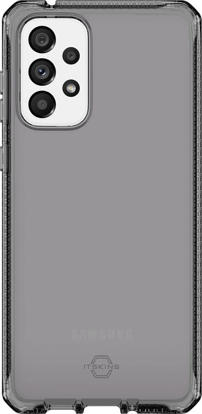 ITSkins Hoesje geschikt voor Samsung Galaxy A73 Telefoonhoesje Flexibel TPU | ITSkins SpectrumClear Backcover Shockproof | Schokbestendig Galaxy A73 Telefoonhoesje | Anti Shock Proof - Smoke | Zwart