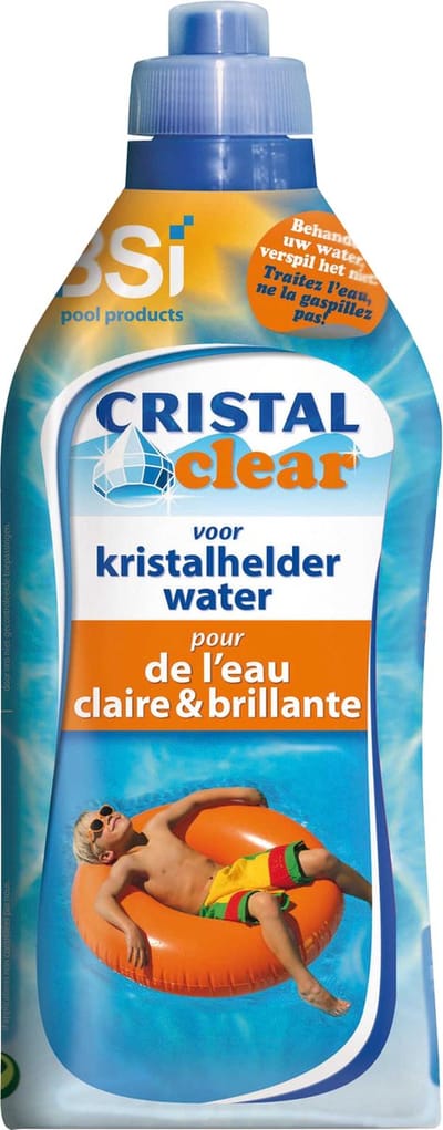 BSI - Cristal Clear - Voor Kristalhelder zwembadwater - Zwembad - Spa - Anti-groen waterbehandeling - 1 l