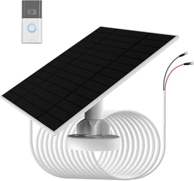 Zonnepaneel - Batterijlader - Deurbel opladen - IP66 Waterdicht - 6W Vermogen - Zwart