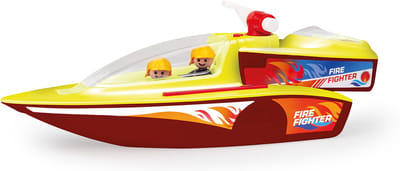 Lena brandweerboot speelgoed - BOAZZ Vuurboot met Boaties.