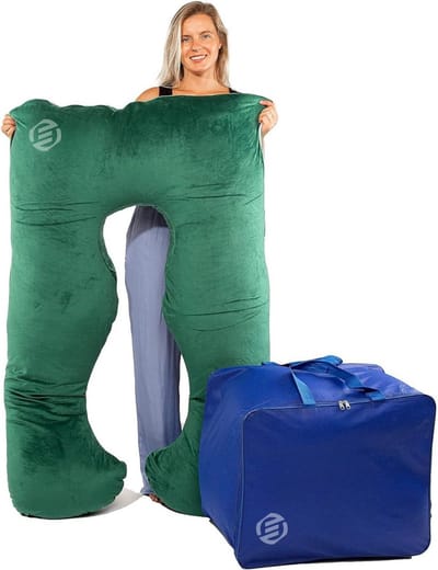 Equivera Zijslaapkussen Volwassenen - Zijslaapkussen - Lichaamskussen Zijslaper - Zijslaap Kussen Volwassenen - Zwangerschapskussen - Voedingskussen - Borstvoedingskussen - Body Pillow - Voor een comfortabele nachtrust!