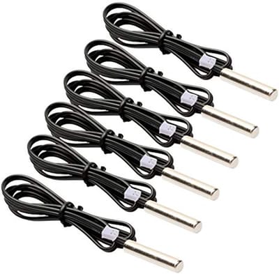 6 stuks NTC Temperatuursensoren 5K en 10K Waterdichte Thermistor voor Nauwkeurige Temperatuurmeting