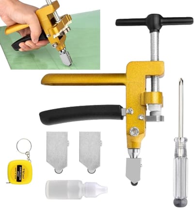 Handmatige Tegelsnijder - 2-in-1 Snijmachine - Klusprojecten Uitvoeren - Bediening Met Eén Hand - 119 Pond - Zilverkleurig