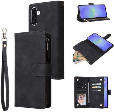 Boek-Cover Portemonnee Etui Hoes geschikt voor Samsung Galaxy A37 - A36 - A56 Zwart