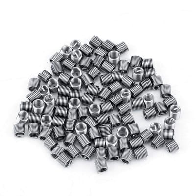 Dailygoods- Schroefdraadinserts 100 Stuks - Roestvrij Staal SS304 - M4 0,7 1D/1,5D/2D/2,5D/3D - Spiraaldraad - Helical - Inbouwlengte 4-12 mm - Draadinzetstukken