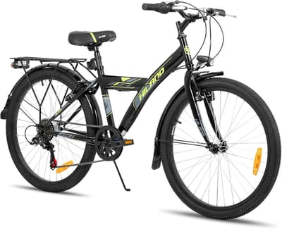Kinderfiets - Jongensfiets Meisjesfiets - Buiten Fietsen - 6 Versnellingen - 24 Inch - Zwart Wit