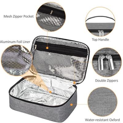 Sac isotherme Portable, Mini sac à déjeuner pour Camping randonnée barbecue pique-nique rouge