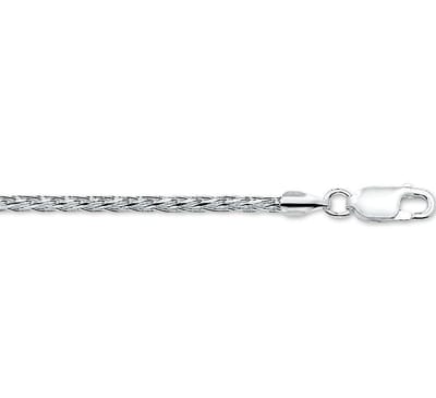 YO&NO - Ketting - Zilver - Vossestaart - 2,0mm - 45cm - Sieraden vrouw - Gerhodineerd - Zilver 925
