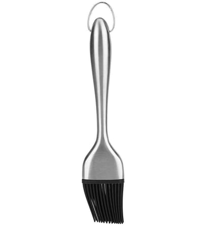 Dailygoods- Gebakborstel Hittebestendig - Siliconen Applicatieborstel - Roestvrij Stalen Handvat - Flexibele Borstelkop - Duurzaam - Makkelijk Schoon te Maken - Grillborstel