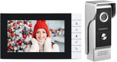 Slimme Video Deurbel - Intercom Systeem - Huis Beveiliging - 7-inch Touchscreen - 218x123x22mm - Zwart