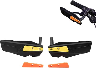 Motor Handbeschermers - Stuurprotectors - Bescherming Ritten - Schokabsorberend EVA - 20 x 12 x 5 cm - Geel Oranje