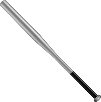 Aluminiumlegering honkbalknuppel 81 cm - lichtgewicht 450 g - zwart/zilverrood - handvat - duurzaamheid