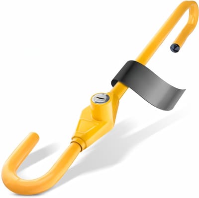 QIN® Stuurslot Auto - Stuurslot - Wielklem - Geel - 63cm x 12cm x 5cm