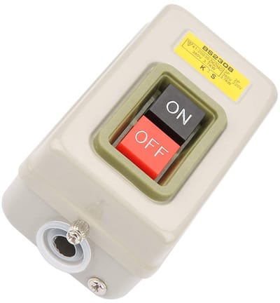 Golden crown - Drukknopschakelaar - 3-Fasen Schakelaar Isolator - Eenvoudige Installatie - AC 380V - Zelfsluitende 3P Schakelaar - Ideaal voor Motorbest...